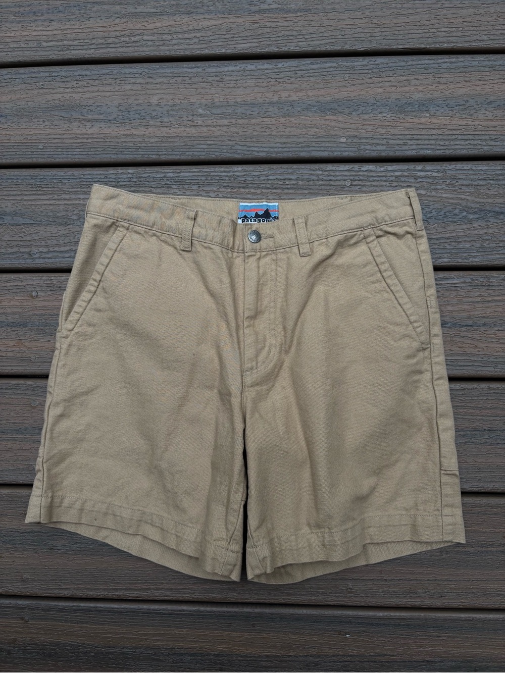 Patagonia The Original Stand up Shorts Cotton Canvas Shorts Brown Mens 32